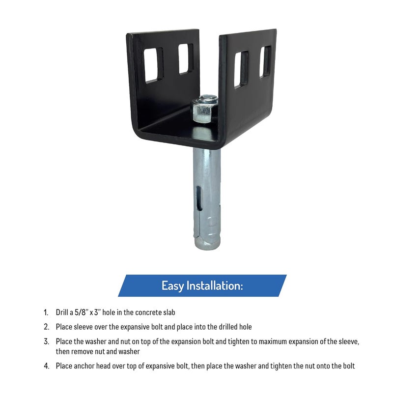 AA Mobile Home Concrete Slab Anchors with Expansion Bolt Set for Dry Concrete - Double Head Anchor (10 Pack) - Image 2